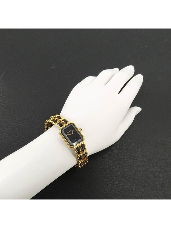 Vintage CHANEL Premiere L Watch - A Retro Tale Chanel Premiere L Vintage Watch Black Gold